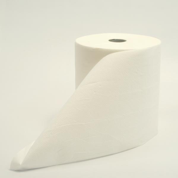 Papierhandtücher Rollenhandtücher Außenabrollung 2-lagig, Recycling weiß, 130 m | 6 Rollen | passend für Spender: 70220 und Spezialspender