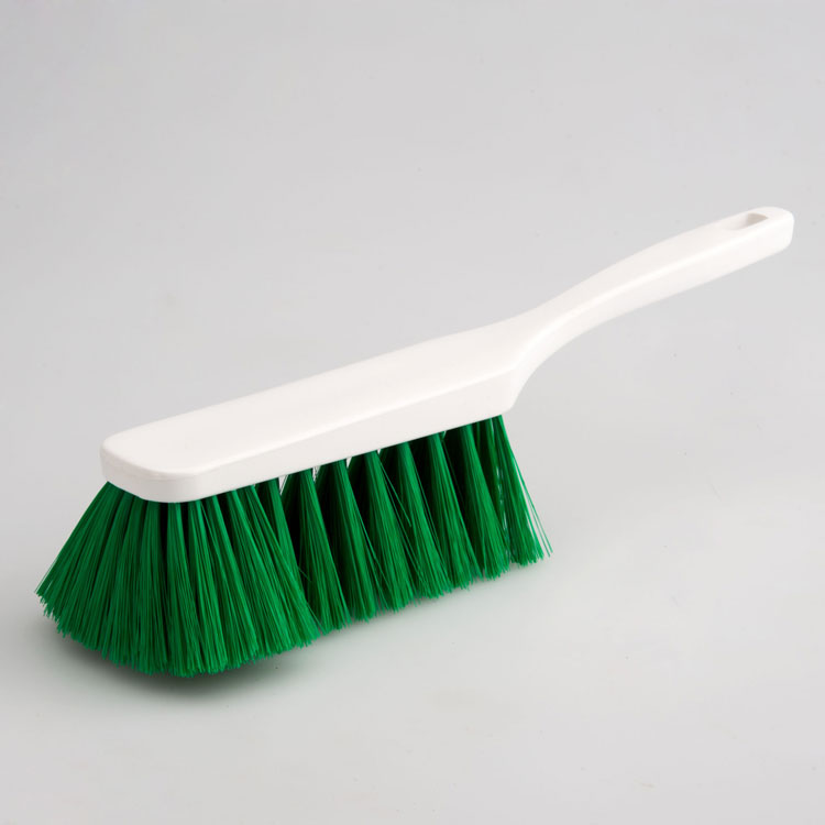 Hygiene - Handfeger 28 cm Borsten grün  | Körper: Kunststoff weiß, Borsten: Polyester PBT 0,25 grün