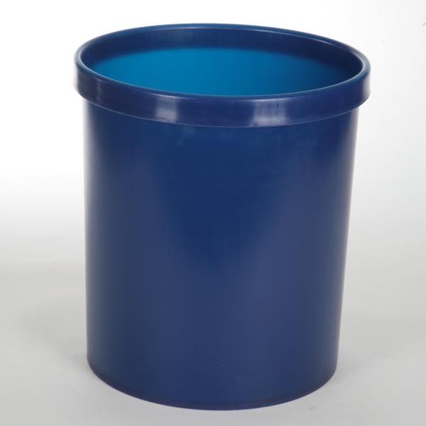 Abfallbehälter, Papierkorb Ø 30 cm rund, geschlossen | 18 Liter | Farben: blau, grau, silber, bordeaux, schwarz