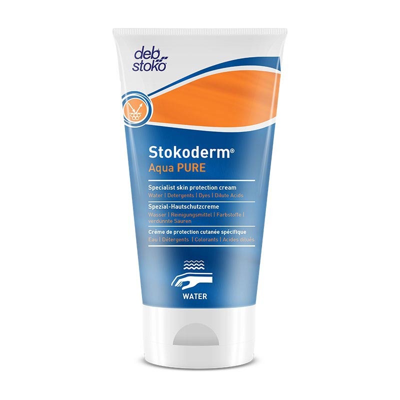Stokoderm® aqua PURE 100 ml | Hautschutzcreme für Arbeiten mit wässrigen oder wassergemischten Arbeitsstoffen und Feuchtarbeit