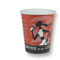 Kaffeebecher US-Coffee-Cup  8oz/200 ml, "Coffee Crabber", d=80 mm | 50 Stück