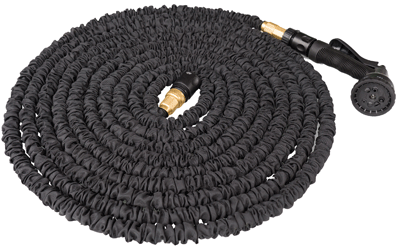 FLEXI PRO BLACK, der flexible und wachsende Wasserschlauch mit Sprühpistole | 22 m