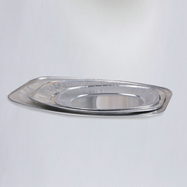 Alu-Party-Platte groß, 548 x 359 mm, oval, Einweggeschirr