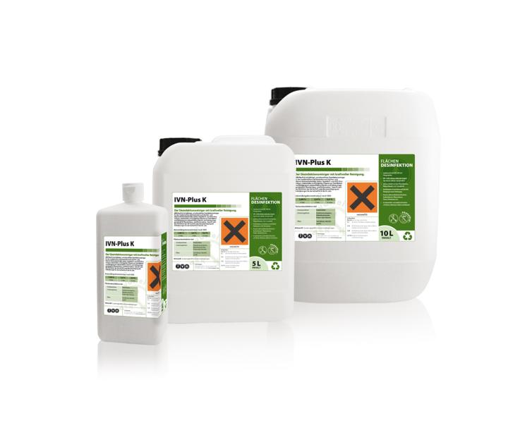 IVN Plus K | 10 Liter | Desinfektionsreiniger mit hoher Reinigungskraft, für Lebensmittelbereich oder schmutzbelastete medizinische Bereiche