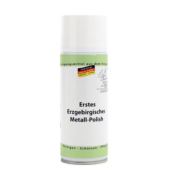 Erstes Erzgebirgisches Metall-Polish | 400 ml | lösungsmittelfreies Schleifschaum–Spray zum Reinigen und Polieren