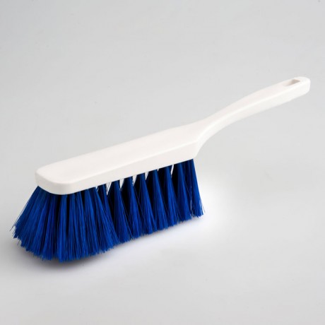 Hygiene - Handfeger 28 cm Borsten blau  | Körper: Kunststoff weiß, Borsten: Polyester PBT 0,25 blau