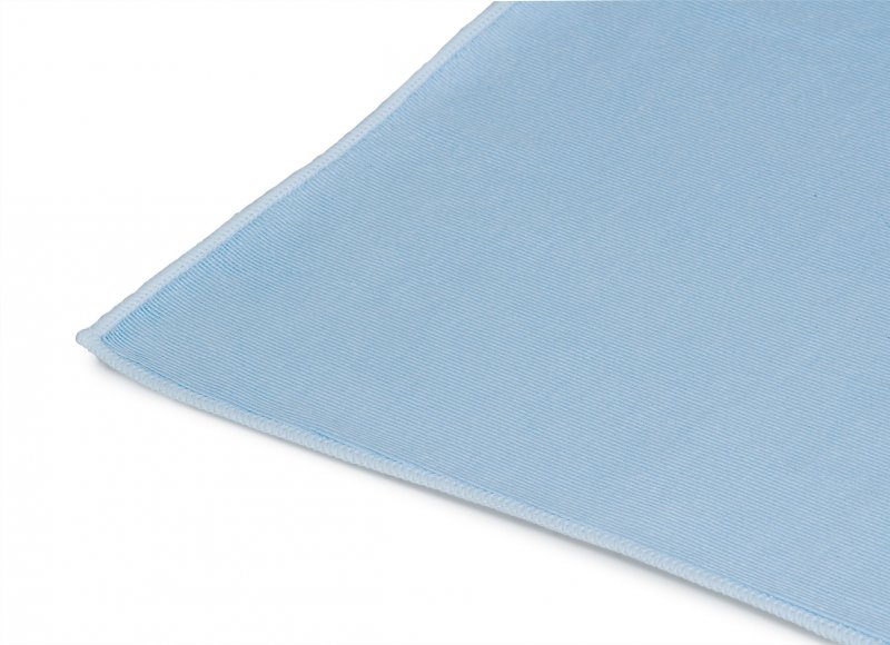 Mikrofasertuch Glas- und Geschirr-Reinigungstuch 50 x 70 cm | blau | mit feiner und gerippter Oberfläche, waschbar bis 90°C