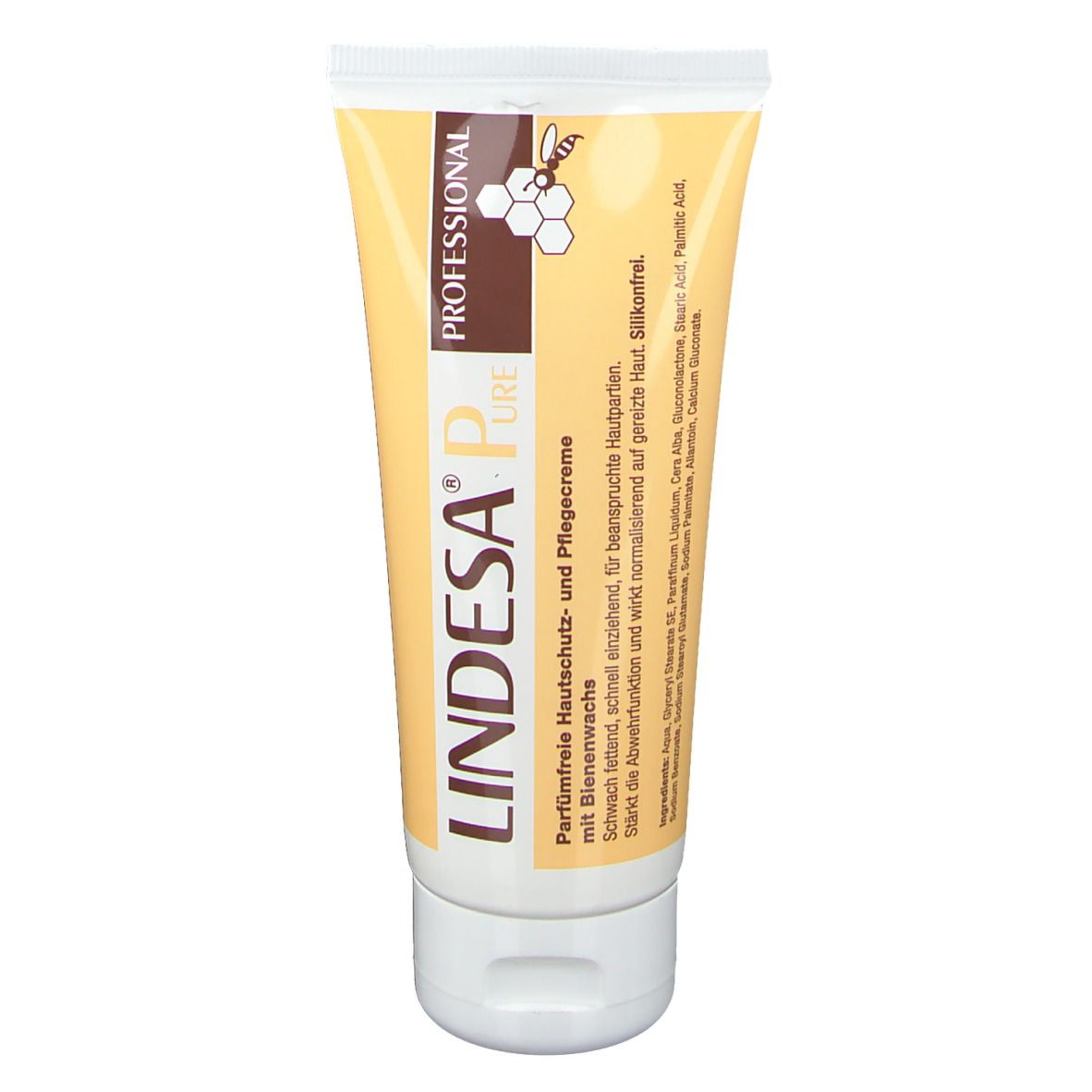 LINDESA® PURE Professional | 100 ml  | (Typ O/W) parfümfrei) Hautschutzcreme mit Bienenwachs