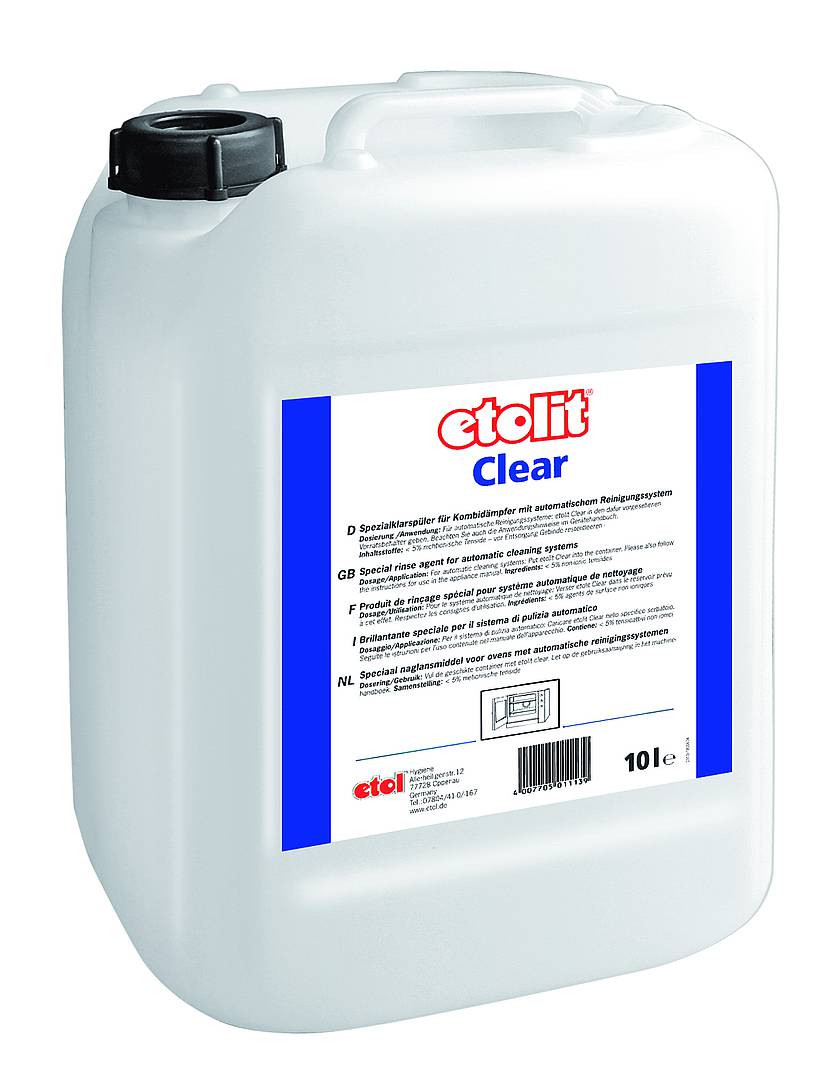 etolit® Clear | 10 Liter  | Spezialklarspüler für Kombidämpfer mit automatischem Reinigungssystem (Cleanjetreinigungssystem)