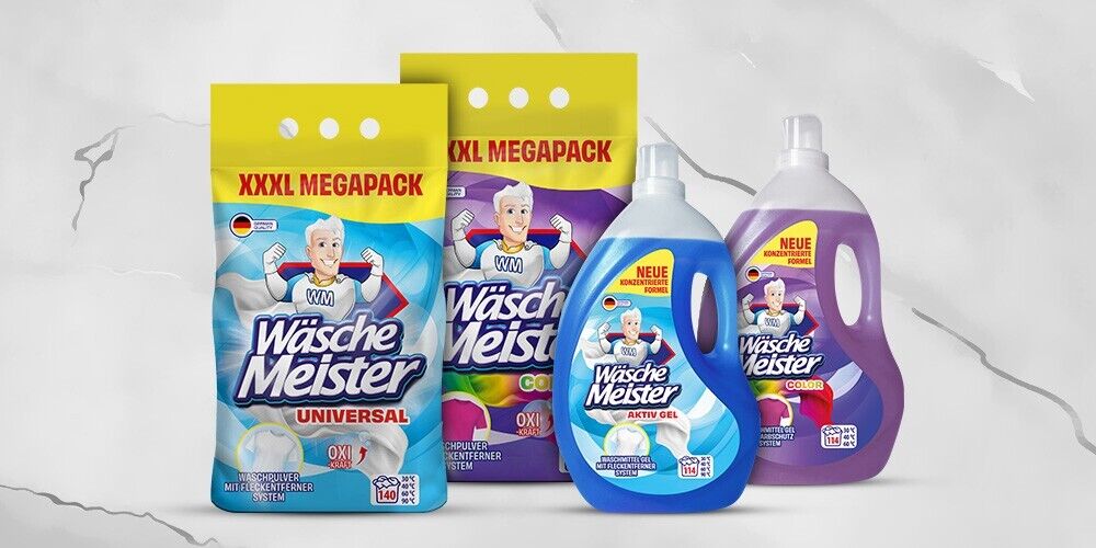 Wäschemeister Universal Waschmittel Waschpulver, 6kg, 80 Wäschen, XL Megapack