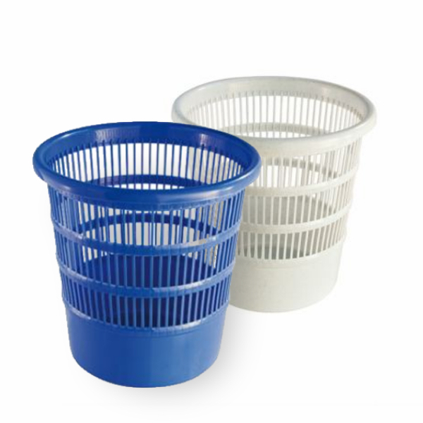 Abfallbehälter, Papierkorb Ø 30 cm rund, durchbrochen | 18 Liter | Farben: blau, granit