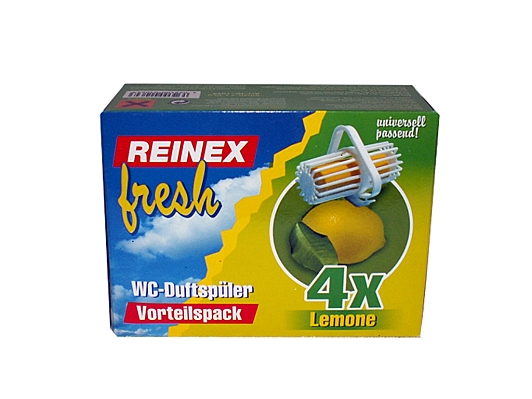 WC-Duftspüler REINEX 4er-Vorteilspack, Lemone, Meeresfrische/Ocean, Lavendel, Tropical | (Duftrichtung Apfel nicht mehr lieferbar, Duftrichtung Lavendel nur noch Abverkauf, neu Tropical )