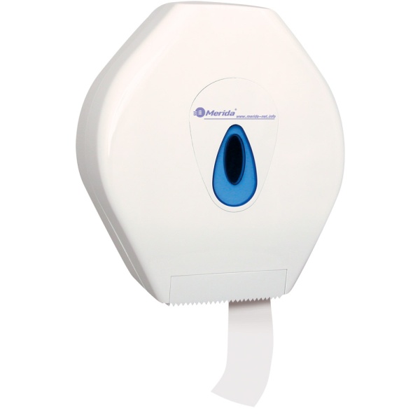 Toilettenpapier-Großrollen-Spender "Merida Top Maxi" weiß/blau |  für Toilettenpapier-Großrolle 10201