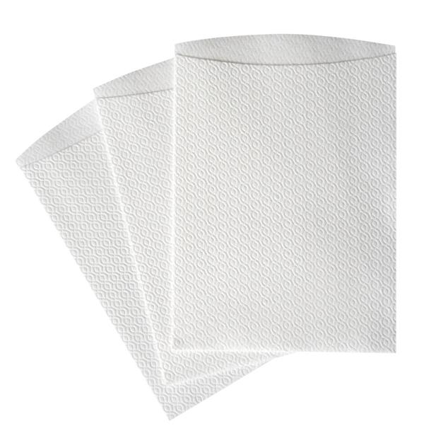 Einweg-Waschhandschuhe weiß unfoliert | 1000 Stück  | Airlaid, Größe ca. 23 x 16 cm