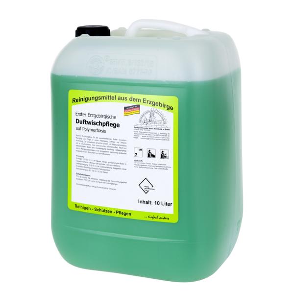 Erste Erzgebirgische Duftwischpflege, kennzeichnungsfrei  I 10 Liter  | Reinigung und Pflege auf Polymerbasis für leicht bis mittelmäßig verschmutzte Böden