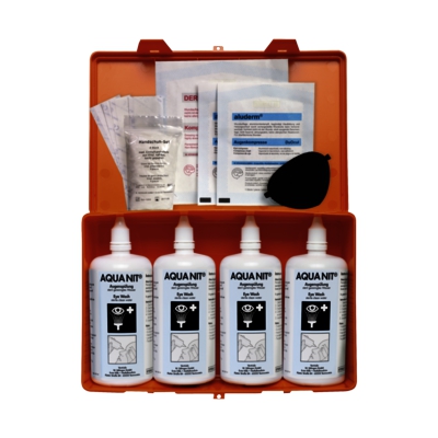 Söhngen® AQUA NIT®  Augenspülung | Box mit 4 Flaschen á 250 ml | inkl. Sofortset Augenverletzungen