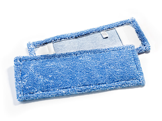 Mikrofasermopp "PREMIUM" blau/weiß meliert | 50 cm  | Mikrofaser Plüsch, Aufnahme: Tasche