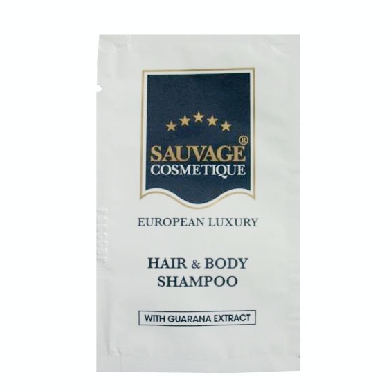 Sauvage Cosmetique Hair & Body Shampoo 10 ml | 600 Beutel