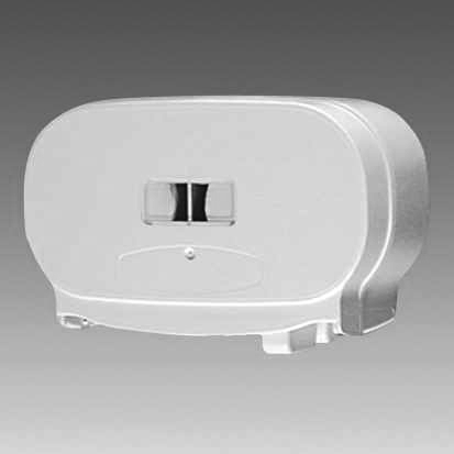 Toilettenpapier-Rollen-Spender für 2 Rollen, Fix Rollenspender | mit System, Kunststoff weiß