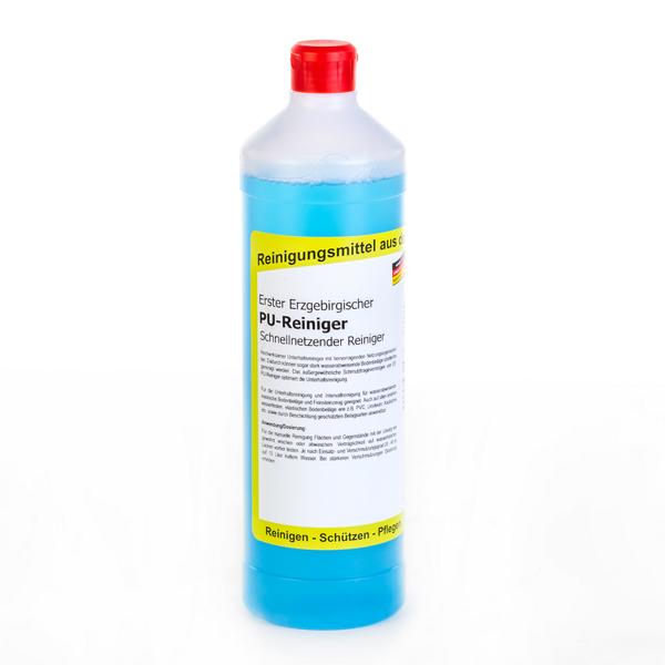 Erster Erzgebirgischer PU-Reiniger | 1 Liter Rundflasche | hochaktiver Unterhaltsreiniger mit hervorragenden Netzungseigenschaften
